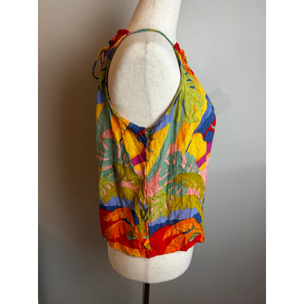 Women's Christian Siriano New York Tank Top XS beachy vacation boho Multicolor - Picture 2 of 6